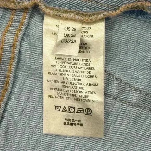 Anthropologie Pilcro TheVintage Straight Arrow Ribbon Fringe Accent Jeans - Picture 6 of 12